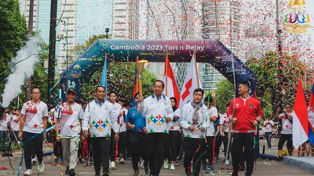 Torch relay SEA Games 2023 Kamboja.