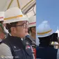 Gubernur Jawa Barat Ridwan Kamil membuat heboh warganet lantaran menggunakan helm proyek dengan tulisan “Gubernur Wakanda”.
