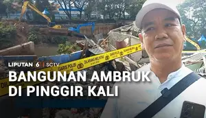 Bangunan di Bantaran Kali Banjir Kanal Barat Ambruk, Diduga Fondasi Tergerus Air