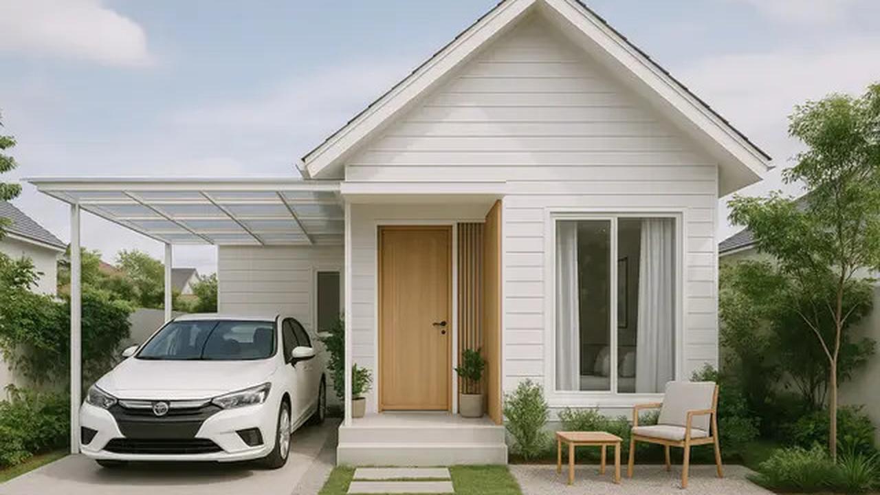 7 Desain Rumah Type 21 dengan Garasi, Fungsional untuk Motor dan Mobil