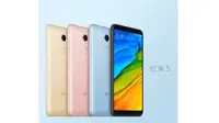 Penampakan Redmi 5, smartphone bezelless Xiaomi yang dijual mulai dari Rp 1,6 jutaan (Sumber: Gizmochina)