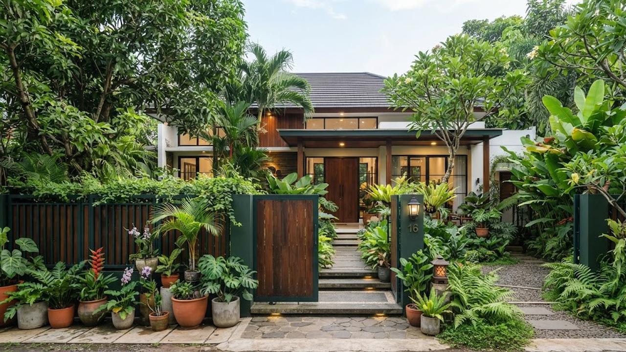 Warna cat pagar yang bikin rumah terasa sejuk dan bisa redam amarah ketika pulang model hijau tua