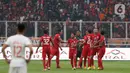 Pemain Persija saat melawan Borneo FC pada laga pekan pertama Shopee Liga 1 Indonesia 2020 di Stadion Gelora Bung Karno, Jakarta, Minggu (1/3/2020). Persija unggul 3-2. (Liputan6.com/Helmi Fithriansyah)