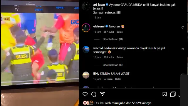 Ari Lasso Stres Nonton Final Sepak Bola SEA Games 2023 Indonesia vs Thailand, Jadi Malam Penuh Drama yang Paling Tegang dan Emosi