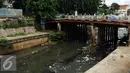 Tumpukan sampah terlihat menggenang di kolong jembatan di jalan Raden Saleh, Jakarta, Selasa (16/2/2016). Kondisi air terlihat kotor dan berbau serta terlihat banyak tumpukan sampah. (Liputan6.com/Helmi Fithriansyah)