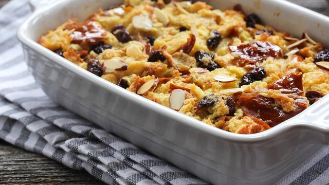 Puding Roti Kukus Keju Kismis