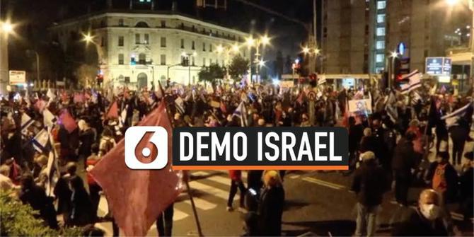 VIDEO: Tanpa Jaga Jarak, Ribuan Orang Tuntut PM Israel Mundur