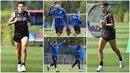 Berikut ini potret latihan dari klub Bundesliga, Schalke 04 dan tim Serie A, Bologna saat, melakukan latihan jelang bergulirnya kembali liga.