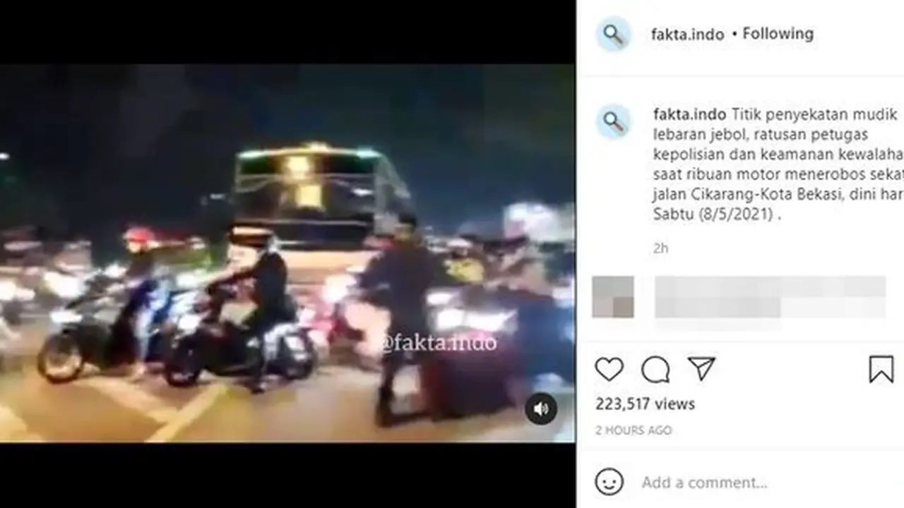Pos penyekatan mudik jebol
