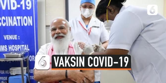 VIDEO: Perdana Menteri India Terima Vaksin Covid-19 Pertama