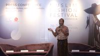 National Chairman Indonesian Fashion Chamber (IFC) Ali Charisma saat konferensi pers MUFFEST 2020 di Goodrich Suites, ARTOTEL Portfolio, Jakarta Selatan, 27 Januari 2020. (Daniel Kampua/Fimela)