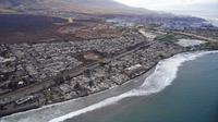 Puing-puing kebakaran diperlihatkan di Lahaina, Hawaii, Kamis, 10 Agustus 2023.  (AP Photo/Rick Bowmer)