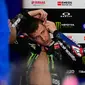 Fabio Quartararo saat menjalani tes pramusim di sirkuit Sepang (AFP)