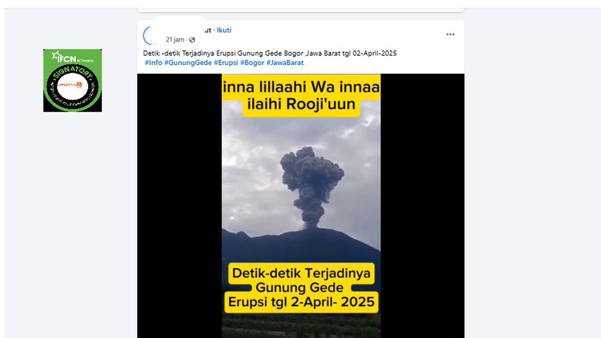 Gunung Gede Dijadikan Bahan Hoaks, dari Erupsi sampai Penyebab Gempa Bumi