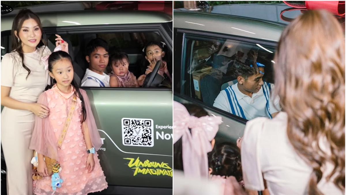 Setelah Ruben Onsu, Ini 7 Potret Sarwendah Hadiahi Betrand Peto Mobil Listrik