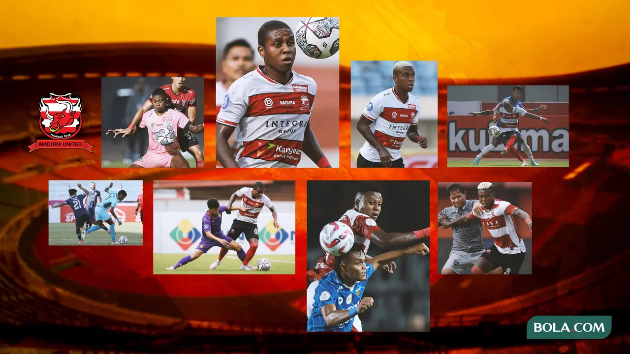Kolase - Aksi-Aksi Hugo Gomes Jaja Madura United di BRI Liga 1