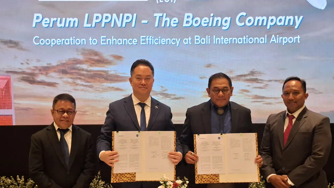 AirNav Indonesia dan Boeing gandeng teknologi 4D untuk optimalkan penerbangan di Bandara Ngurah Rai Bali. (Dok AirNav)