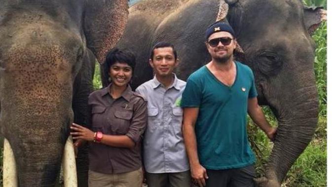 Leonardo DiCaprio saat berkunjung ke Indonesia pada 2016 silam (Facebook)