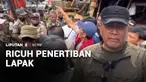 Penertiban PKL di pinggir jalan raya utama kawasan pasar Kabupaten Bogor sempat diwarnai keributan dengan pemilik lapak. Pembongkaran dilakukan agar jalur air bisa kembali berfungsi untuk mencegah banjir.