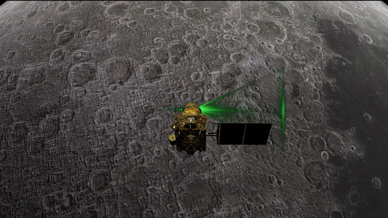 Misi Chandrayaan-2 mendarat di Bulan. (India Space Research Organisation)