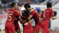 Timnas Indonesia melawan Thailand di Stadion Rajamangala, Bangkok, pada laga penyisihan Grup B Piala AFF 2018, Sabtu (17/11/2018). (Bola.com/Muhammad Iqbal Ichsan)
