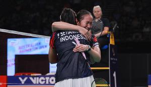 Ganda putri indonesia Rachel Allessya Rose/Febi Setianingrum mengalahkan rekannya Febriana Dwipuji Kusuma/Meilysa Trias Puspitasari pada final Australian Open 2025 di Quaycentre, Minggu (23/11). (foto: PBSI)