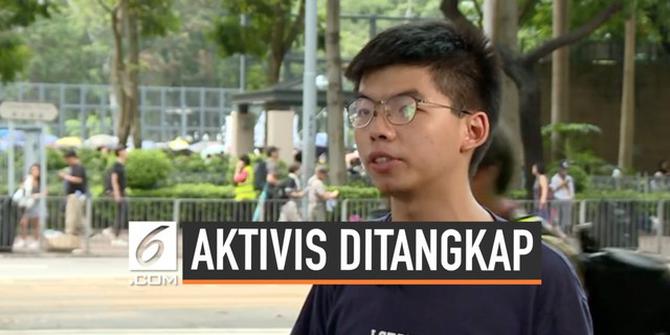 VIDEO: Joshua Wong, Aktivis Demokrasi Hong Kong Ditangkap