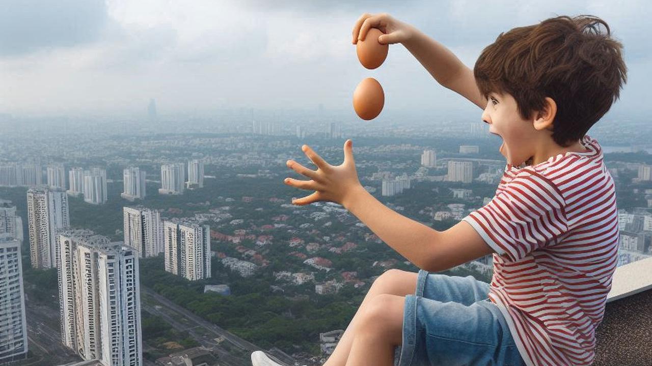 Siswa Ini Pecahkan Rekor Dunia Jatuhkan Telur dari Gedung Setinggi 25 Meter tanpa Pecah