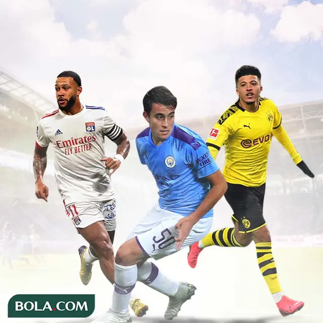 Ilustrasi - Memphis Depay, Eric Garcia, Jadon Sancho