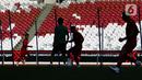 Pemain Timnas Indonesia saat melakukan latihan terbuka di Stadion Utama Gelora Bung Karno, Jakarta, Selasa (20/12/2022). Latihan ini merupakan pematangan latihan jelang laga pada turnamen Piala AFF 2022 yang berlangsung mulai hari ini, Selasa (20/12/2022) hingga 16 Januari 2023. (Liputan6.com/Helmi Fithriansyah)