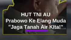 Presiden Prabowo Subianto mengucapkan Dirgahayu ke-80 TNI AU. Ucapan ini menjadi spesial karena disampaikan Prabowo langsung dari dalam pesawat Kepresidenan, pada Kamis (9/4). "Dirgahayu TNI Angkatan Udara, Swa Bhuwana Paksa. Selamat ulang tahun yang ke-80! Semoga TNI Angkatan Udara terus jaya, s...