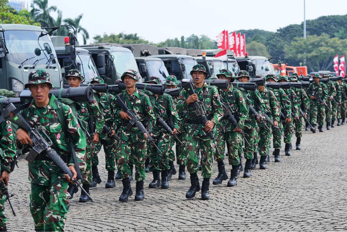 FOTO: Paska Demo Anarkis, TNI  Perketat Pengamanan Ibukota Jakarta