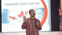 “Jika tidak ikut Go Digital, saya jamin destinasi wisata yang dimiliki daerah itu tidak akan maju! Karena itu no return point, harus familiar dengan digital!” kata Arief Yahya, 