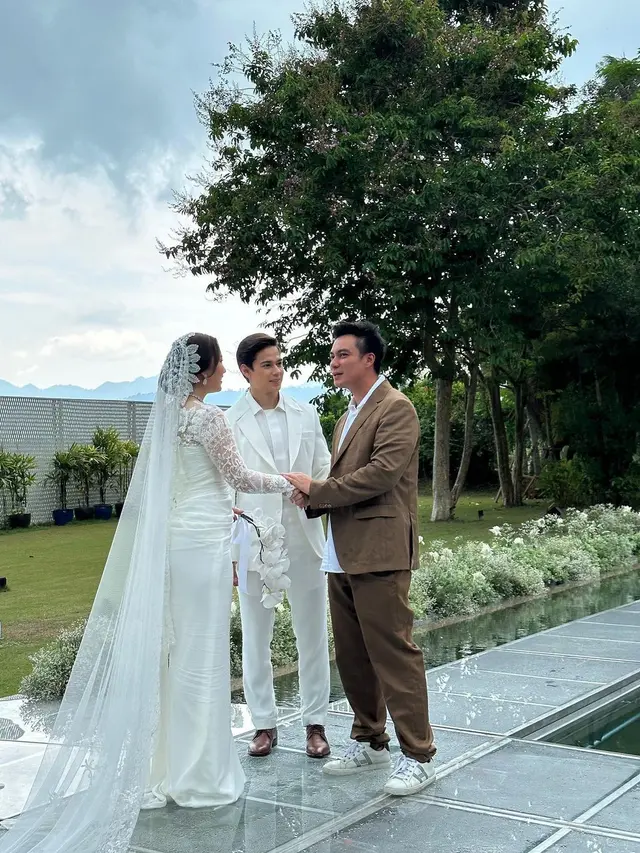 Baim Wong hadiri acara pernikahan artis Malaysia Dini Schatzmann dan Janna Nick (Foto: Instagram baimwong)