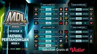 Jadwal Lengkap MDL ID Season 5 Pekan Keempat Via Vidio Mulai 14-17 Maret 2022