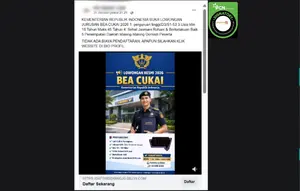 Ragam Hoaks Bea Cukai di Facebook, dari Pendaftaran CPNS hingga Lelang Barang