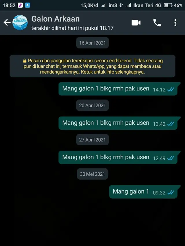 6 Chat Kocak Pembeli dengan 'Kang Galon' Ini Absurd Banget Bikin Ketawa