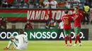 Berkat kemenangan ini, Portugal untuk sementara memuncaki klasemen Grup A dengan poin 10, sedangkan Republik Irlandia harus puas menduduki peringkat empat dengan sama sekali belum meraih poin. (Foto: AP/Armando Franca)