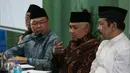 Dewan pertimbangan Majelis Ulama Indonesia (MUI) menggelar rapat pleno "Membahas Perkembangan Kondisi Keumatan dan Kebangsaan Terkini" pasca aksi 4 November lalu, di Gedung MUI, Jakarta, Rabu (9/11). (Liputan6.com/Faizal Fanani)