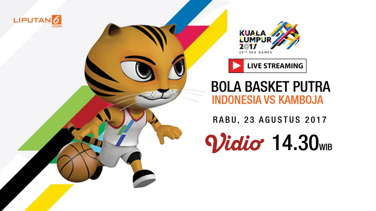 Banner Livestreaming Bola Basket Putra sea games 2017