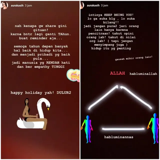 Unggahan Aura Kasih.