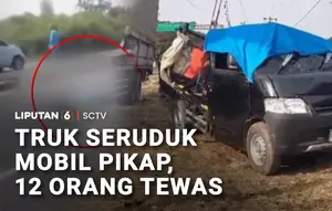 Pikap Rombongan Pengantin Ditabrak Truk di Indramayu, 12 Orang Meninggal Dunia