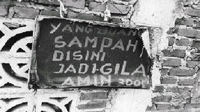 larangan buang sampah unik