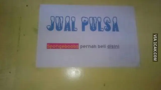 6 Tulisan Jual Pulsa Ini Kocak, Bikin Geleng Kepala