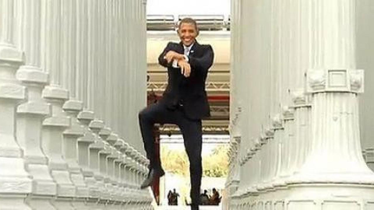 Menang pemilu, Barack Obama lakukan Gangnam Style?