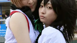 Karakter fantasi dari dunia anime menjadi nyata di Cosplay Festa TDC (Tokyo Dome City) di Tokyo pada tanggal 10 Januari 2015. (AFP Photo/Toshifumi Kitamura)