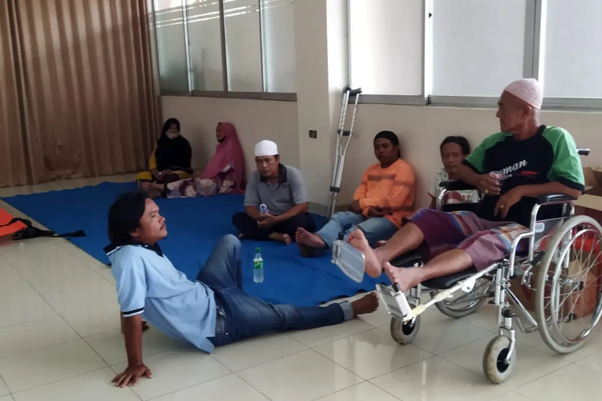 Simulasi kesiagaan bencana di Vihara Silaparamita