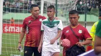 Antoni Putro Nugroho, striker PSMS absen saat duel semifinal Piala Presiden 2018 melawan Persija karena cedera hamstring. (Bola.com/Ronald Seger Prabowo)