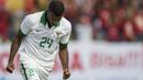 Striker Timnas Indonesia, Marinus Wanewar, merayakan gol yang dicetaknya ke gawang Timor Leste pada laga SEA Games di Stadion MPS, Selangor, Minggu (20/8/2017). Indonesia menang 1-0 atas Timor Leste. (Bola.com/Vitalis Yogi Trisna)
