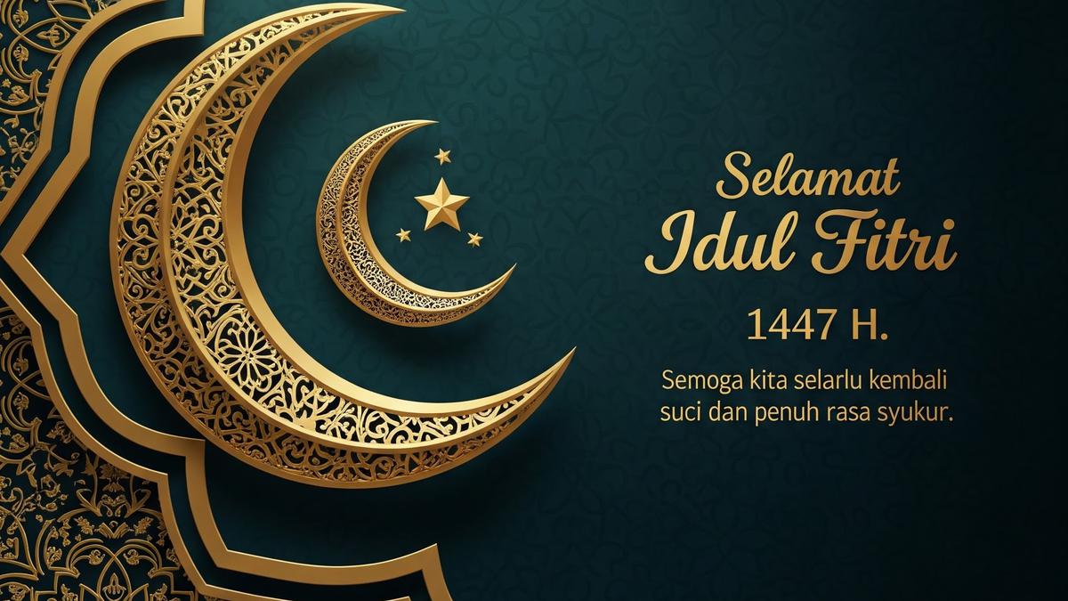 15 Gambar Ucapan Idul Fitri 2026 Terbaru untuk Status Media Sosial